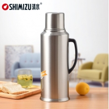 清水（SHIMIZU)热水瓶暖壶家用大容量水壶开水瓶保温瓶304不锈钢暖瓶保温壶3261 2L